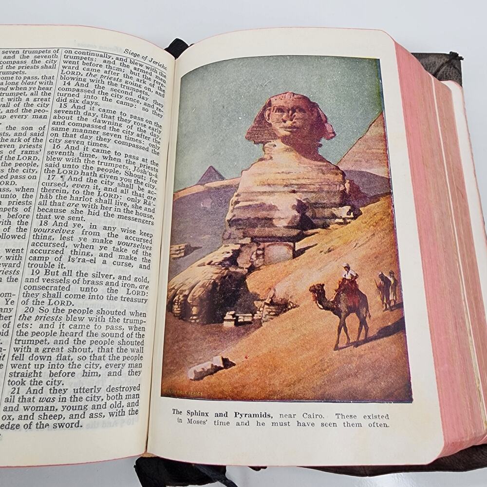 Antique Holy Bible Nelson Self Pronouncing Black Leather 1900s AS IS Need Repair - Picture 15 of 16